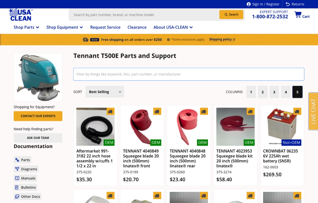 F05 on the live store